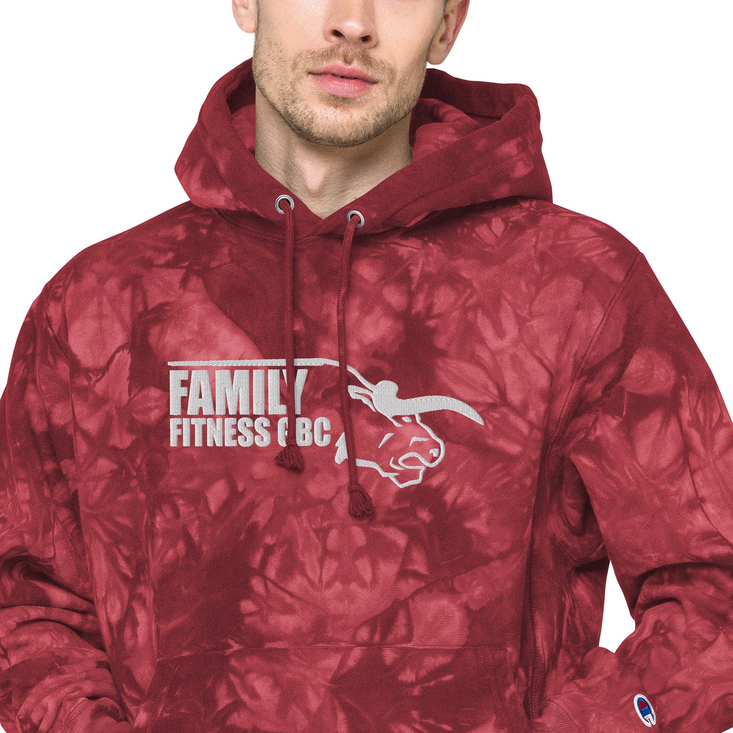 Family Fitness Unisex Champion tie-dye hoodie