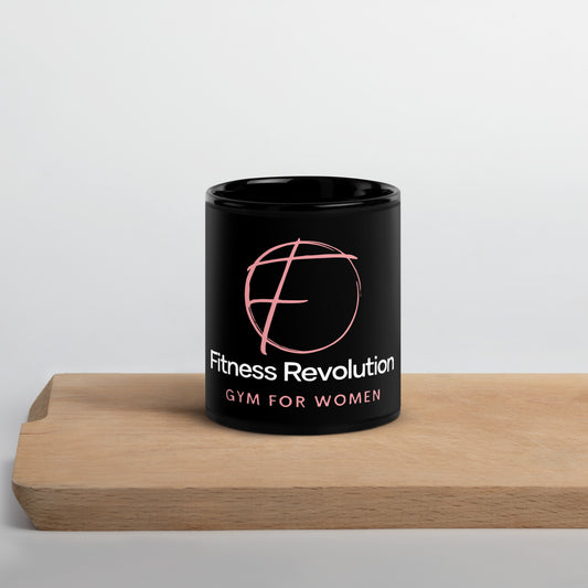 Fitness Revolution Black Glossy Mug